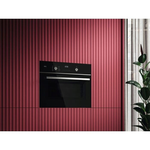 AEG 6000 Series GK6NK401B Combi Quick Compact Built In Microwave Combination Oven Black