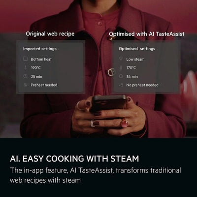 AEG 8000 Series TB8SB731AB Meal Assist with Steam Pro Electric Single Built in Oven with Touch Controls