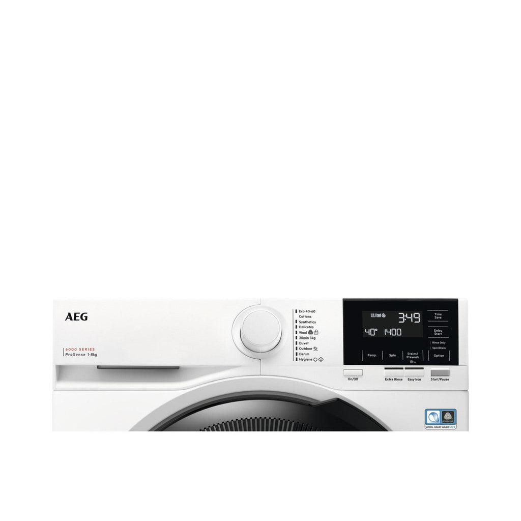 AEG LFR61844B Series 6000 ProSense 8kg 1400 Spin Washing Machine White