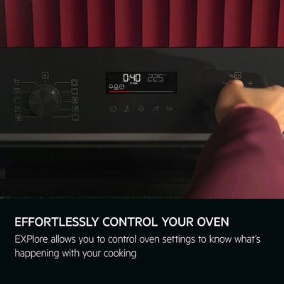 AEG TS6PB521AB Electric Built in Single Oven with Retractable Dials Black