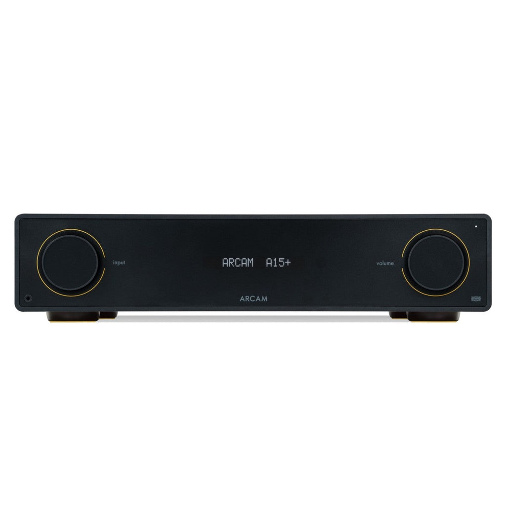 Arcam A15+ Integrated Amplifier Black with JBL 4309 Studio Monitor Bookshelf Speakers Walnut Pair