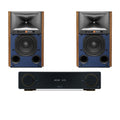 Arcam A15+ Integrated Amplifier Black with JBL 4309 Studio Monitor Bookshelf Speakers Walnut Pair