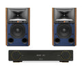 Arcam A5+ Integrated Amplifier Black with JBL 4309 Studio Monitor Bookshelf Speakers Walnut Pair