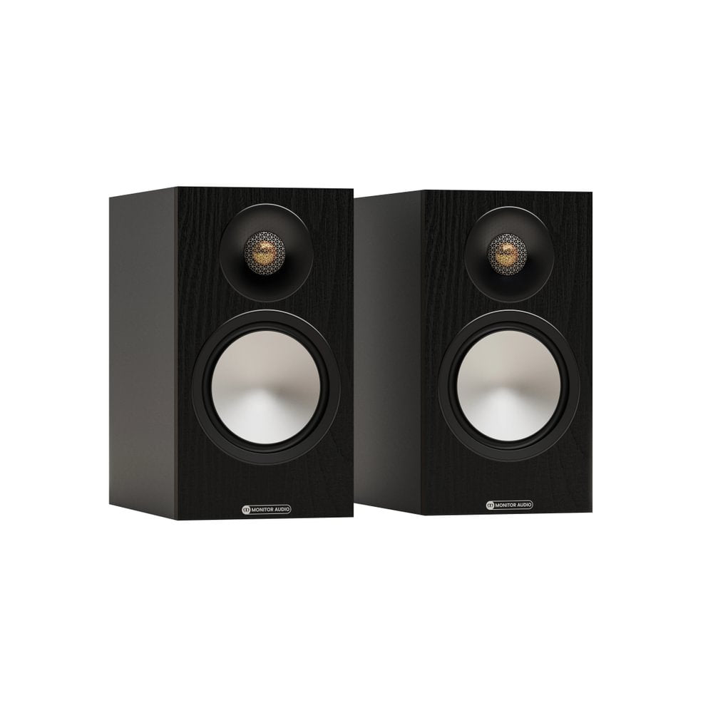 Arcam A5+ Integrated Amplifier with Monitor Audio Bronze 50 7G Bookshelf Speakers Pair - Black