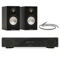 Arcam A5+ Integrated Amplifier with Monitor Audio Bronze 50 7G Bookshelf Speakers Pair - Black