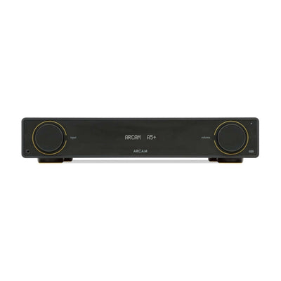 Arcam A5+ Integrated Amplifier with Wharfedale Linton Heritage Standmount Speakers with Matching Stands - Black