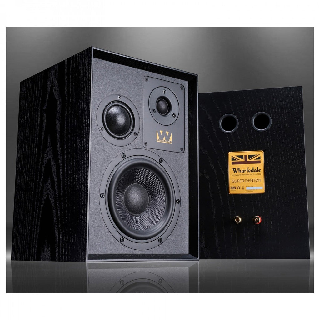 Arcam A5+ Integrated Amplifier with Wharfedale Super Denton Heritage Bookshelf Speakers Pair - Black