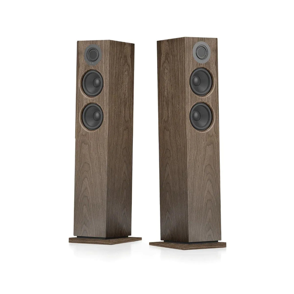 Audio Pro A48 W Wireless Multiroom Bluetooth Floorstanding Speakers Pair Walnut