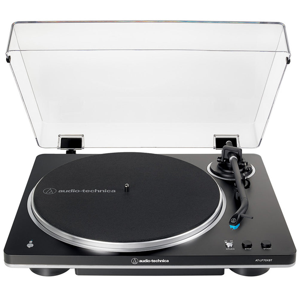 Audio Technica AT-LP70XBT Fully Automatic Bluetooth Wireless Turntable Black and Ruark R3s Music System Charcoal HiFi Package