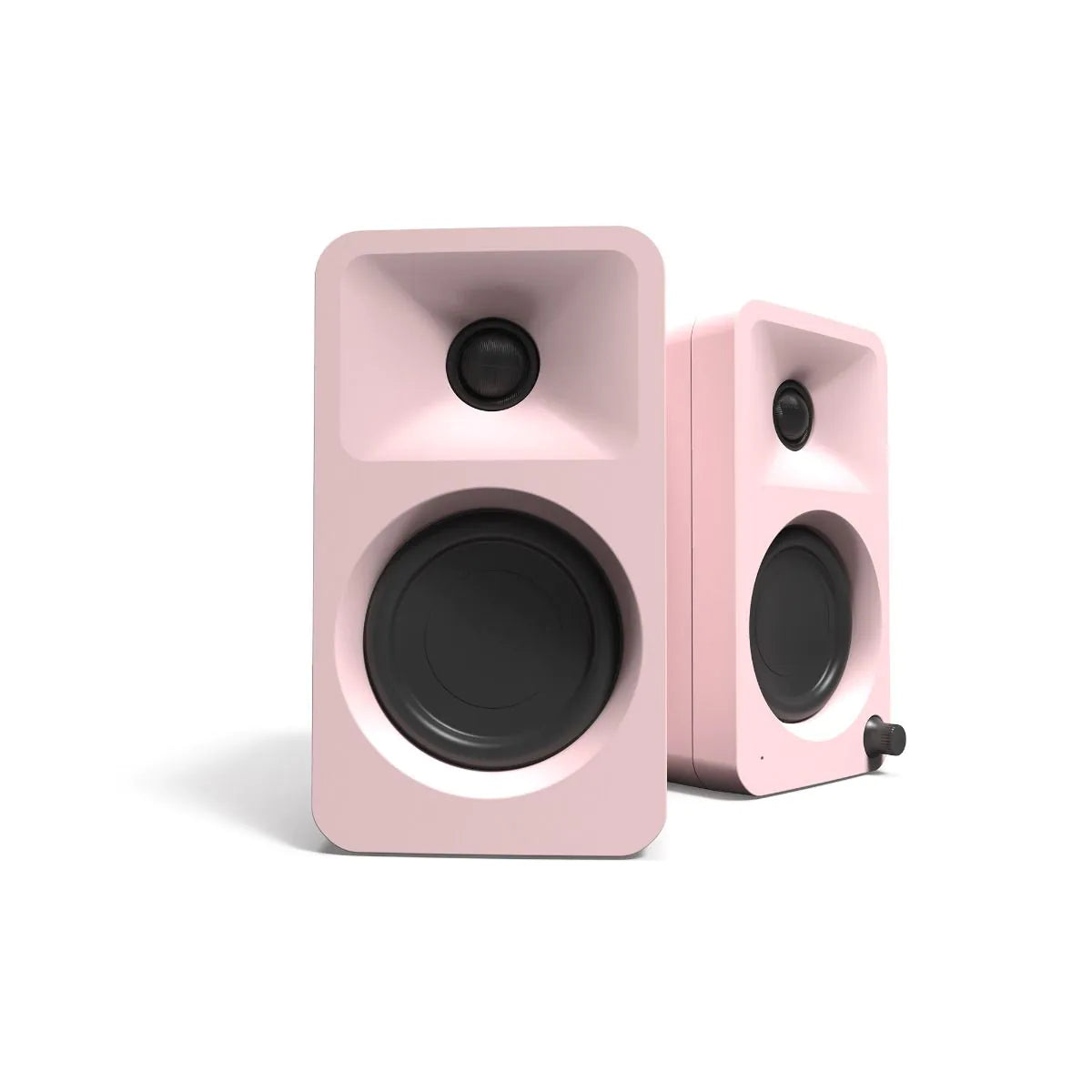 Audio Technica AT-LP70XBT Fully Automatic Bluetooth Wireless Turntable White with Kanto ORA 100W Powered Reference Speakers Pink HiFi Package