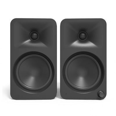 Audio Technica AT-LP70XBT Fully Automatic Bluetooth Wireless Turntable with Kanto ORA4 140W Powered Reference Speakers HiFi Package Black