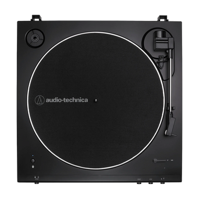 Audio Technica ATLP60XBT Fully Automatic Bluetooth Wireless Turntable with AT-SP3X Powered Bookshelf Speakers HiFi Package Black