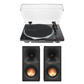 Audio Technica ATLP70XBT Bluetooth Turntable Klipsch R40PM Powered Bluetooth Speakers Pair Package