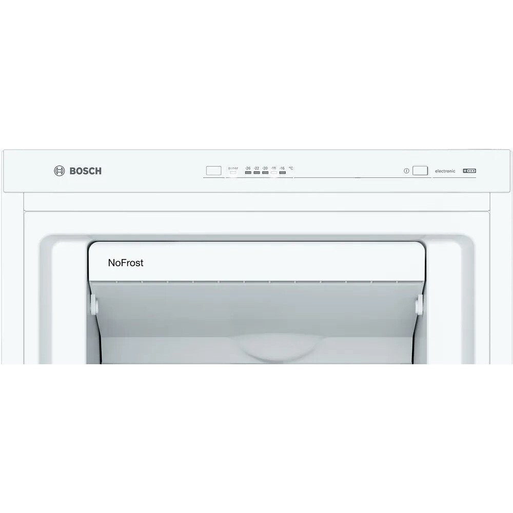 Bosch GSN36VWEPG Series 4 186cm High Freestanding Frost Free Upright Freezer White