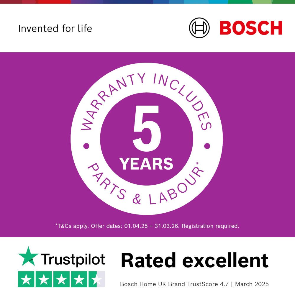 Bosch KFD96APEA Series 6 Plumbed Frost Free American Fridge Freezer Stainless Steel - E Rated