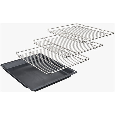 Bosch MBA578BS7B Series 6 Built-In Electric Double Oven Stainless Steel - A Rated