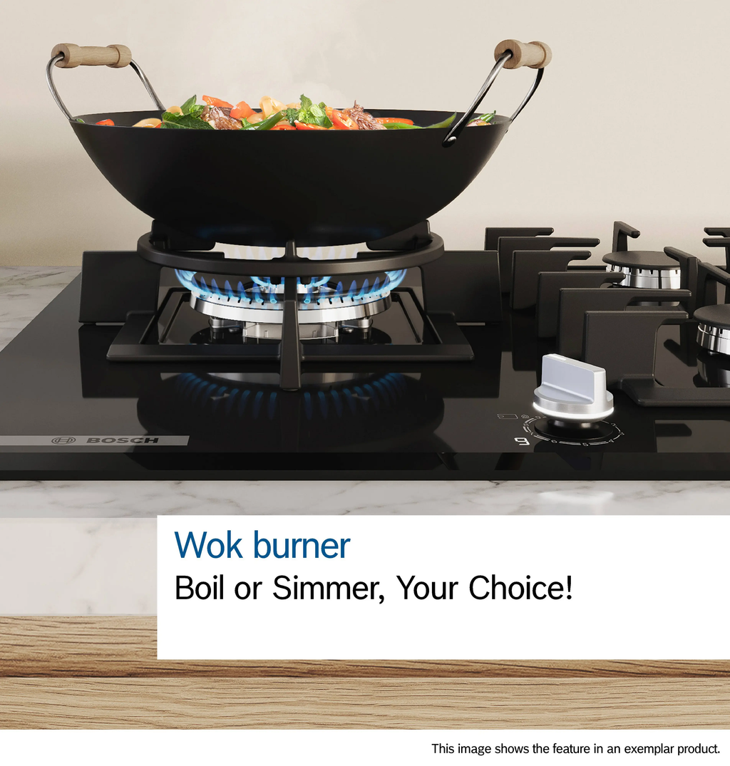 Bosch Series 4 PGM7B5K90 75cm Gas Hob Stainless Steel