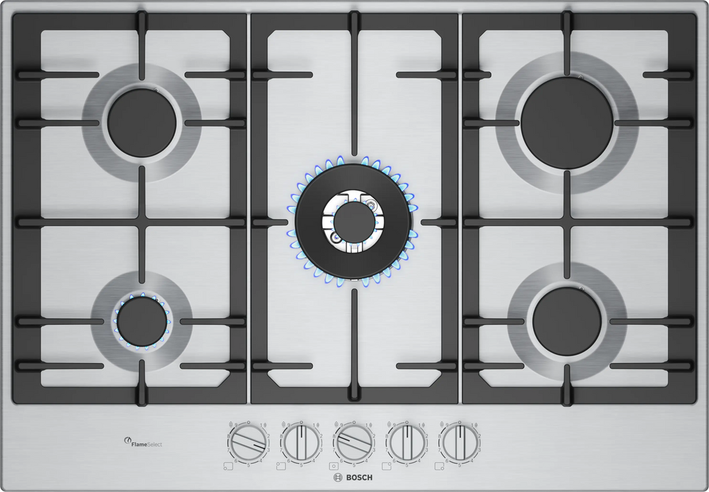 Bosch Series 6 PCQ7A5I90 75cm Gas Hob Stainless Steel