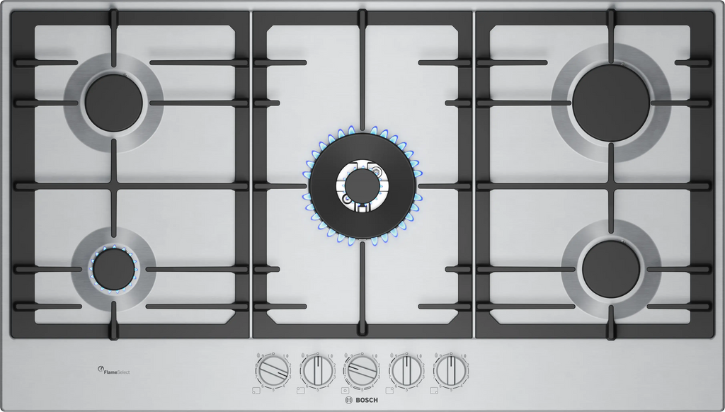 Bosch Series 6 PCR9A5I90 90cm Gas Hob Stainless Steel