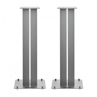 Bowers & Wilkins 606 S3 Bookshelf Speakers Oak with FS-600 S3 Silver Stands