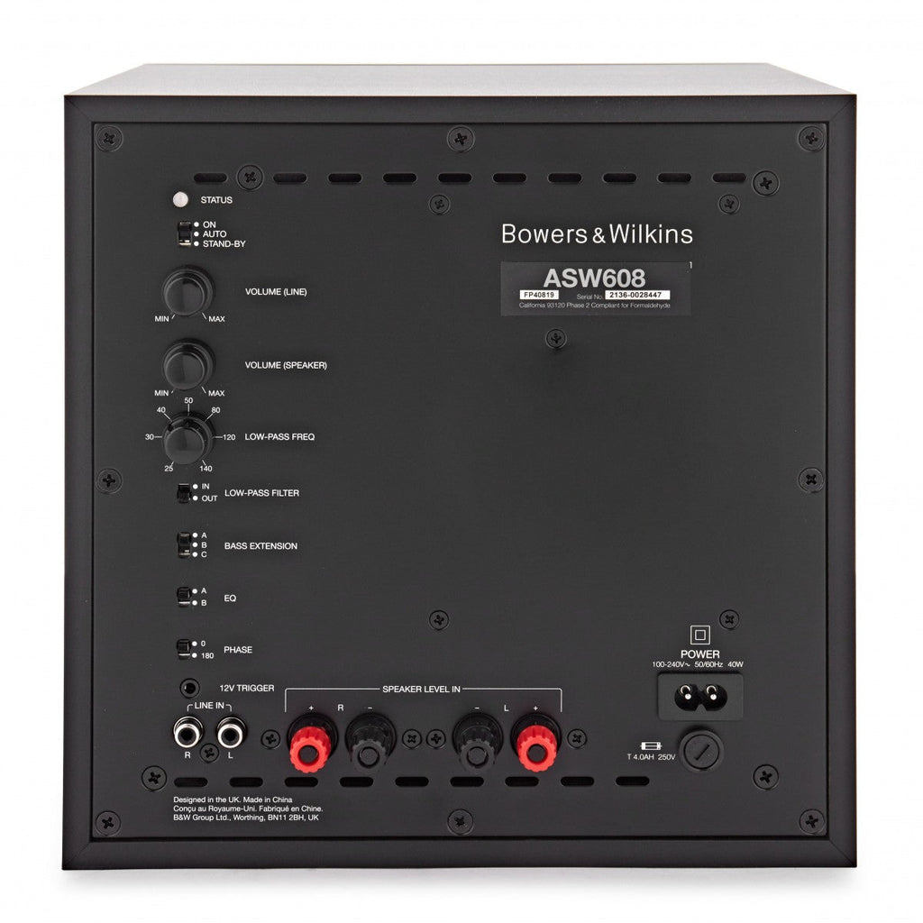 Bowers & Wilkins ASW608 Subwoofer Black Ex-Display Clearance