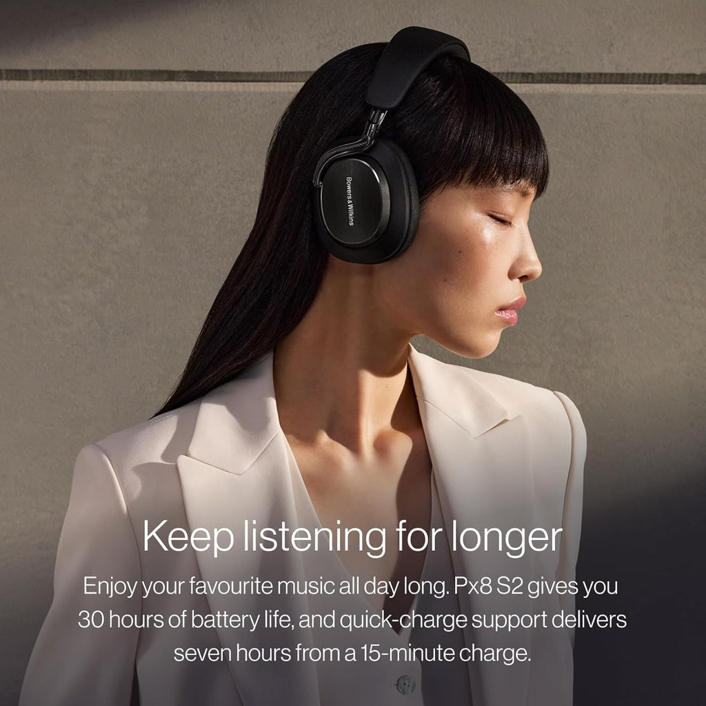Bowers & Wilkins Px8 S2 Over Ear Noise Cancelling Wireless Headphones - Pearl Blue