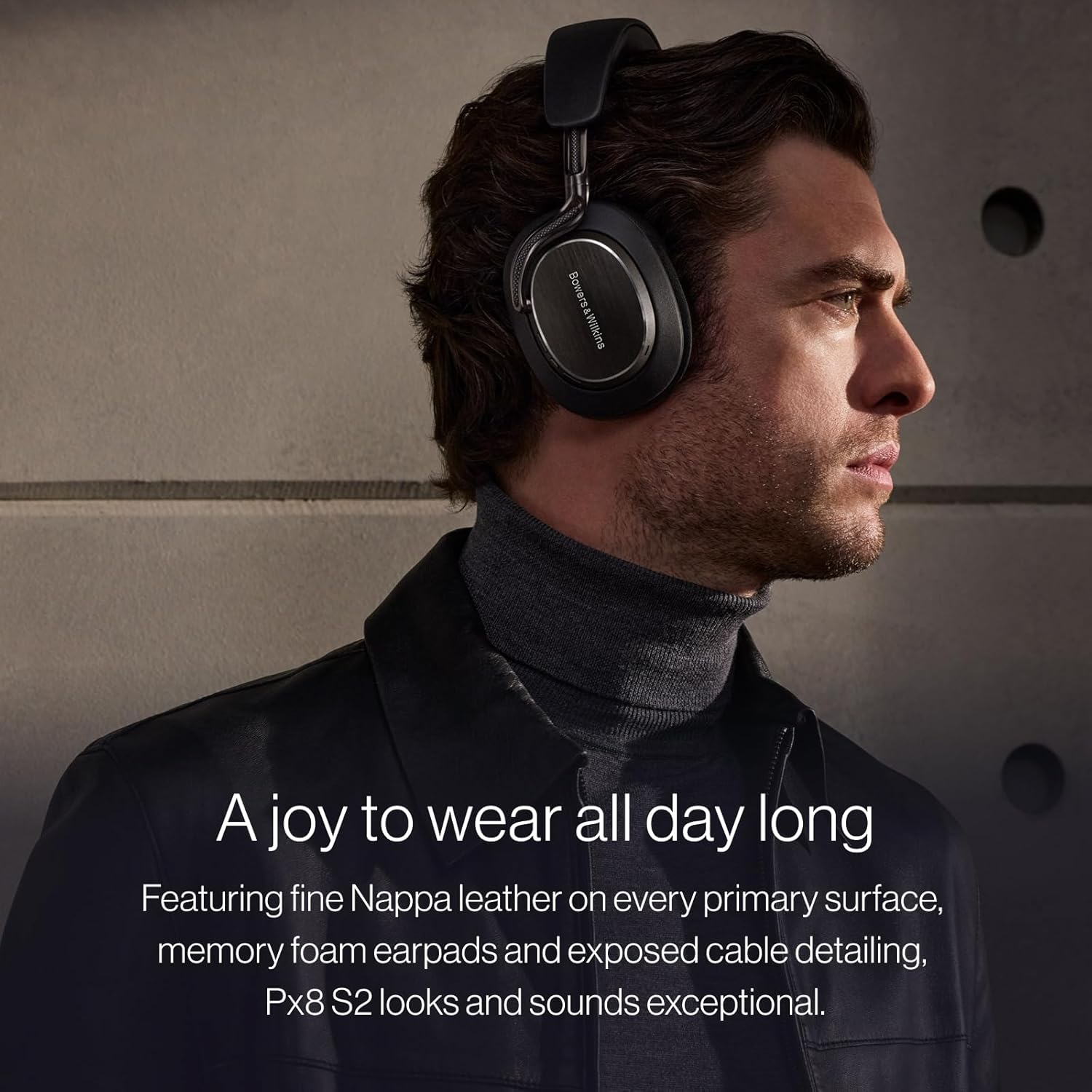 Bowers & Wilkins Px8 S2 Over Ear Noise Cancelling Wireless Headphones - Warm Stone