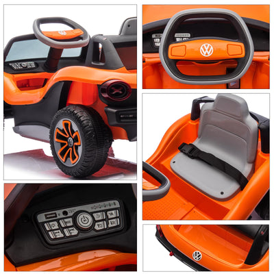 Garvee Ride - P Series: 12V with Remote Control, LED Lights, Bluetooth Audio, ABS Material, Safety Harness, Adjustable Steering, Outdoor Play