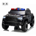 Garvee 12V Kids Ride On Police Car RAM Truck with Remote Control, 3 Speeds, Spring Suspension, LED Lights, Safety Lock, Pickup Truck for Toddlers