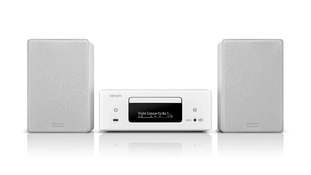 Denon CEOL N12 DAB DAB+ Receiver With SCN10 Speakers Bundle White