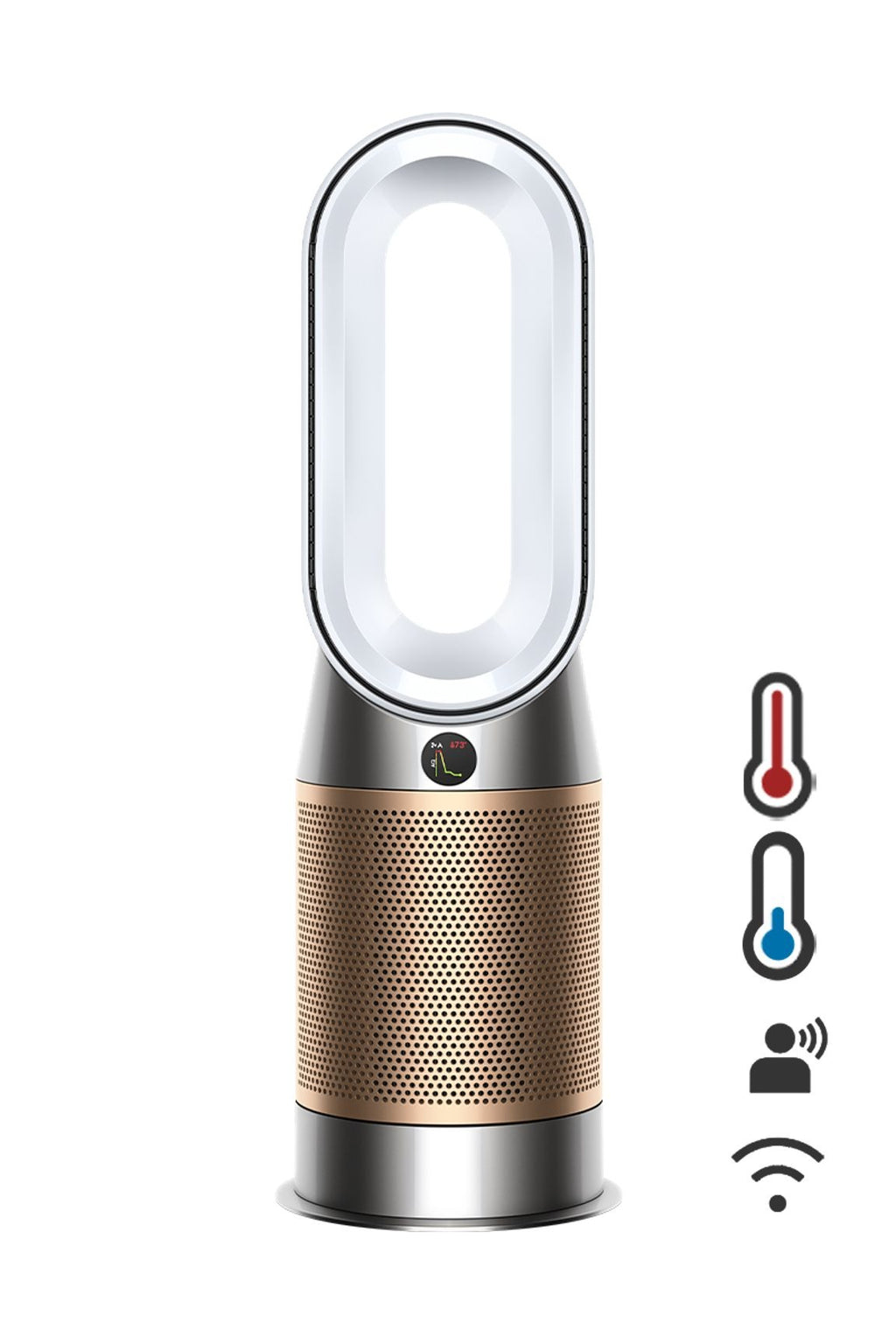 Dyson Purifier Hot+Cool HP2 De-NOx Purifying Fan Heater (HP12) - White/Gold