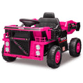 Garvee Ride - P Series: Ride On Dump Truck, Electric Cars for Kids with Remote Control, Dump Bed, Shovel, Music, Led, Wheel Shock Absorption, Ride On Construction Vehicle Four- for Kids 3+(Pink)