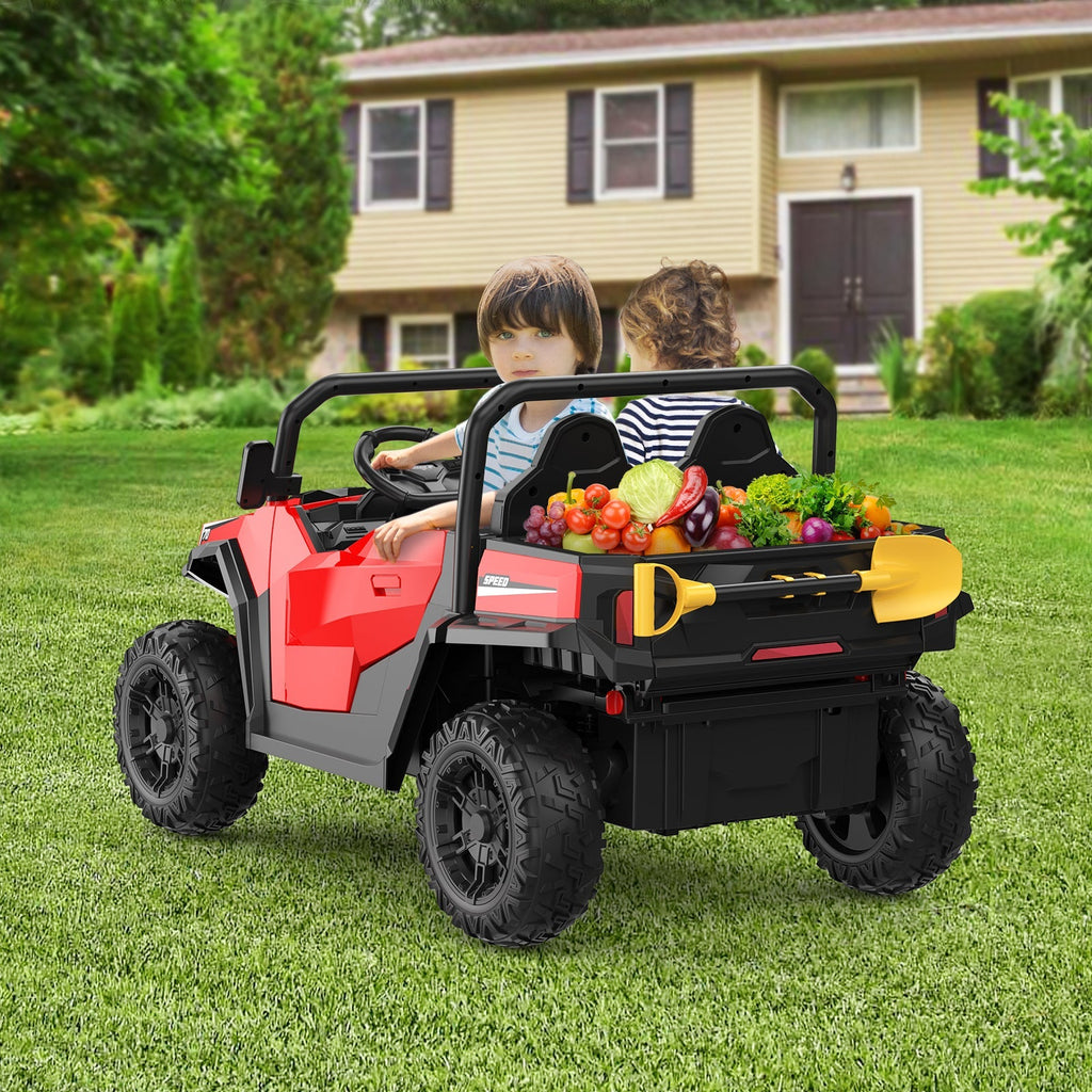 Garvee Ride - P Series: 24V Ride On Dump Truck for Big Kids, 4x4 Electric Car with Remote Control, Shovel, Bluetooth & Music, 24v Ride On Toys, Truck Car, Kids Electric Ride