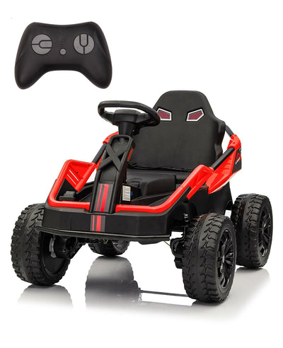 Garvee 24V Ride On Toy for Big Kids, 6MPH 200W 4x4 Ride On Car w/Parent Remote, Metal Frame, Headlights, Shock Absorbers, Music, Horn, Battery Powered Electric Cars for Kids, Red