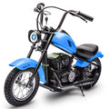Garvee Ride - T Series: 24V Electric Dirt Bike, 2 Speed Max Up to 14 mph & 60 Minutes Continuous Ride on Toy Motorbike with Led Lights, Leather Seat, Handbrake for Big Kids Teen