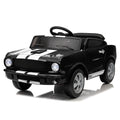 Garvee Ride - P Series: 12V Kids Ride On Car Shelby GT350 Electric Vehicle with Remote Control, LED Lights, Music, USB Port, Safety Harness, Black for Outdoor Play