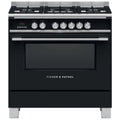 Fisher and Paykel OR90SCG4B1 Series 7 Classic Dual Fuel Range Cooker With Single Oven Black