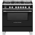 Fisher and Paykel OR90SCG6B1 Series 9 Classic Single Oven Dual Fuel Range Cooker With Pyrolytic Cleaning Black