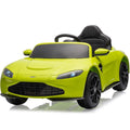 Garvee Ride - P Series: 12V Ride on Sports Car for Kids Licensed Aston Martin Battery Powered Car Toddles Ride on Toy with Remote Control, Horn, Soft Start, LED Lights, Music, USB, Electric Vehicle for Boys Girls (Green)