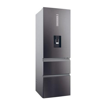 Haier HTW5618EWMP Frost Free Fridge Freezer Dark Inox