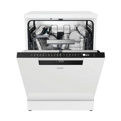 Haier XF 5C7M0W-80 I-Pro Shine Series 3 Freestanding Dishwasher 15 Place Settings White