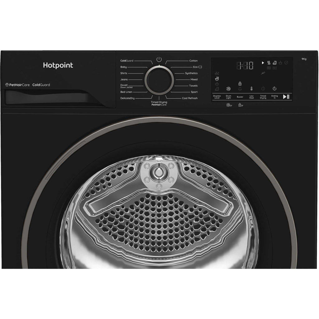 Hotpoint CHD93MBBUK 9kg Heat Pump Tumble Dryer With PetHairCare Black