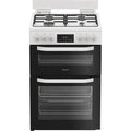 Hotpoint HDD6GDC2W 60cm Dual Fuel Double Cooker with Glass Lid White