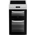 Hotpoint HDE5VDCW 50cm Electric Double Cooker With Ceramic Hob White