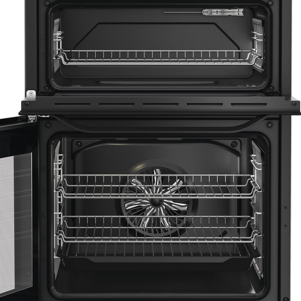 Hotpoint HDE6IDC2B1 60cm Electric Double Cooker with Induction Hob Black
