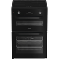 Hotpoint HDE6IDC2B1 60cm Electric Double Cooker with Induction Hob Black