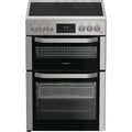 Hotpoint HDE6VDCASX 60cm Electric Double Cooker With Ceramic Hob and Air Fry Stainless Steel
