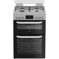 Hotpoint HDG6GDCW 60cm Freestanding Gas Double Cooker with Glass Lid White