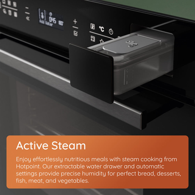 Hotpoint HOI6A8PT1SBUK Class 6 Built-In Electric Single Oven With Pyrolytic Cleaning Black