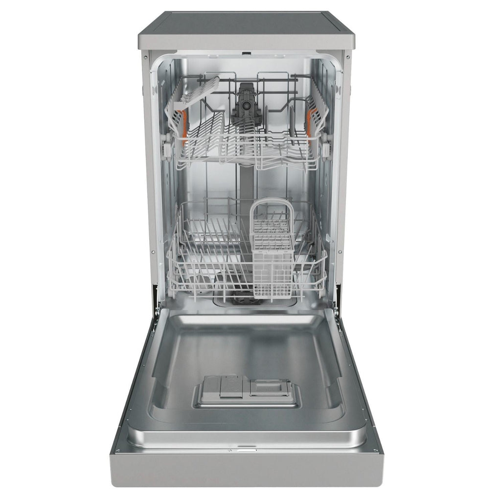 Hotpoint HP2FE10CS90SUK Freestanding Slimline Dishwasher 10 Place Setting Silver